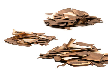 Burnt paper isolated on a white background.
