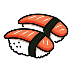 salmon sushi vector illustration