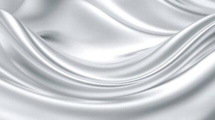 White Silk Fabric Waves Texture Background