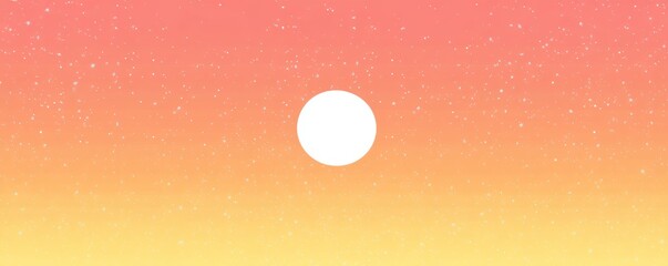 Pastel pink and yellow hues blend together in a circular gradient design for the background