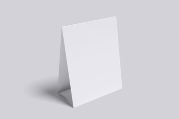 Table Tent with grey background color for mockup template
