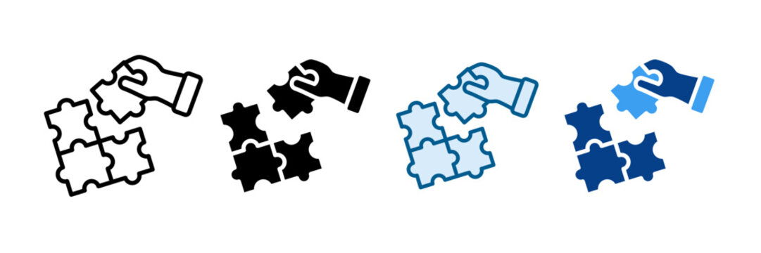 Problem Solver Icon Set Multiple Style Collection