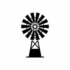 creative details Windmill Icon Vector Illustration
