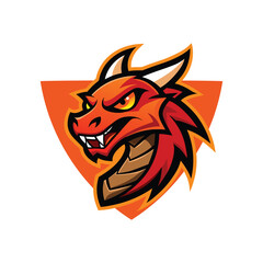 Fierce Flame Dragon — Bold Mascot Logo Design
