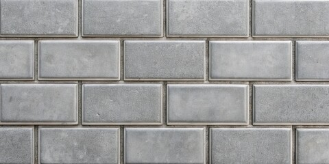 Obraz premium Close-up view of a grey rectangular paving stone wall texture