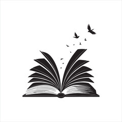 Black silhouette book