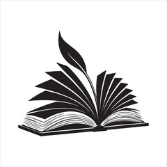 Black silhouette book