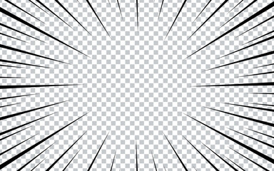 comic with halftone in retro pop art style on transparent background.