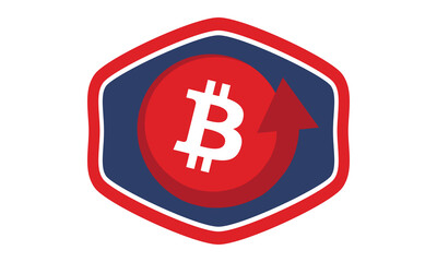 Bitcoin logo. Bitcoin Coin. Digital money. Crypto trade and Investment concept. Future technology. Creative art. Vector illustration. Poster