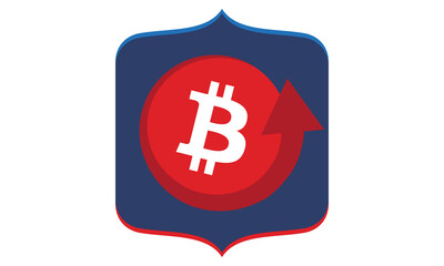 Obraz premium Bitcoin logo. Bitcoin Coin. Digital money. Crypto trade and Investment concept. Future technology. Creative art. Vector illustration. Poster