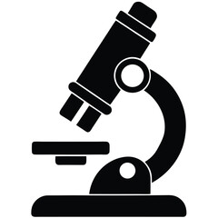 Microscope silhouette - cut out vector icon