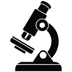 Microscope silhouette - cut out vector icon