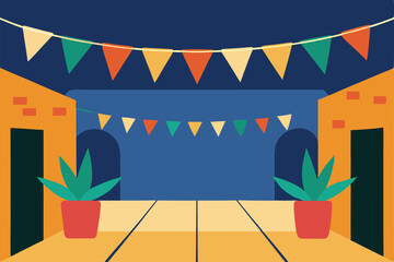 vintage room with a window