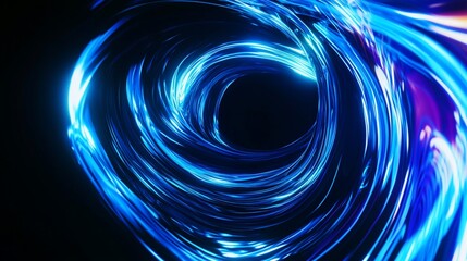 Abstract Light Trails Forming a Mesmerizing Swirl and Vortex Effect