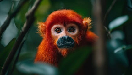 Fototapeta premium Red Monkey in Jungle