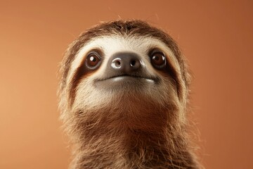 Naklejka premium Sloth Portrait Close-up