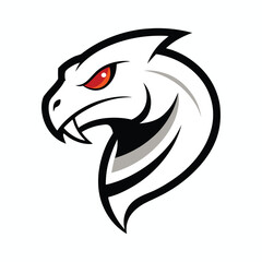 basilisk head mascot logo vector art illustration