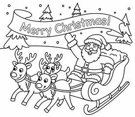 christmas, happy christmas, christmas coloring book, cute animal christmas coloring page, kids coloring, coloring page, coloring, cartoon, illustration, coloring book, vector, animal, drawing, sketch,