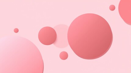 Abstract Design with Soft Pink Circles on Light Pink Background