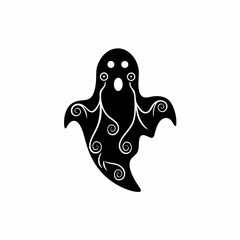 creative Silhouette ghost Icon Vector Illustration