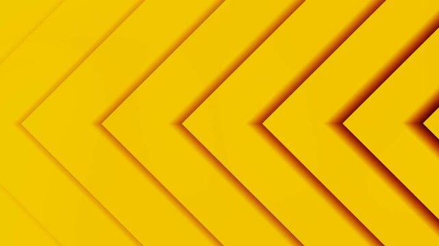 Yellow triangle patterns form a bold, forward-moving rhythm that energizes the scene with sharp direction and radiant color