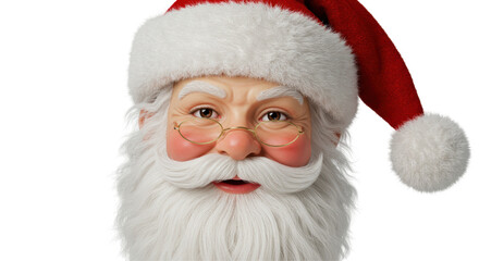 Isolated Santa Claus Face