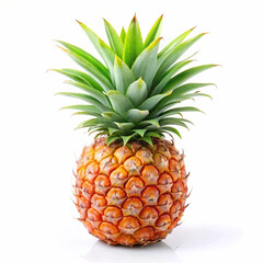 Fresh Pineapple: Tropical Fruit with Vibrant Crown and Juicy Flesh