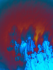 Psychedelic Abstract vivid art textured of tree and sky patterns for visual and background.