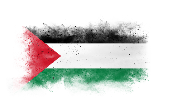 Palestine Flag – Isolated on Transparent Background | smoke, fog, Grunge, Texture Style Inspired by the National Flag of Palestine