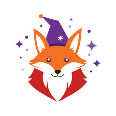 Obraz premium fox animal head mascot logo vector art illustration