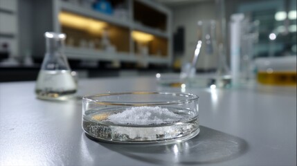 Close-up of a laboratory scene with scientific equipment.