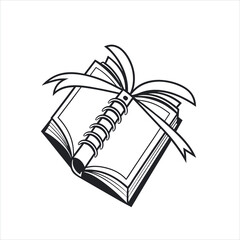 Black silhouette book