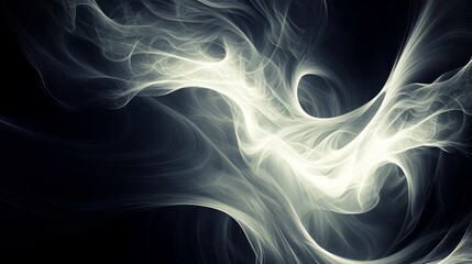 Abstract Light and Shadow Play, Ethereal Formations in Monochrome Contrast