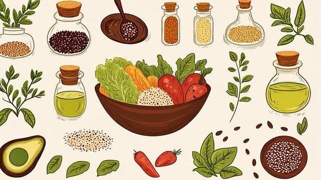 Colorful Quinoa, Spices, and Vegetables