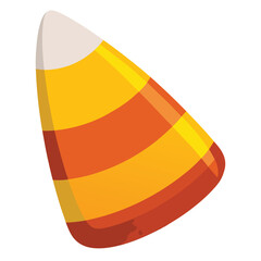 Halloween candy corn isolated on white background