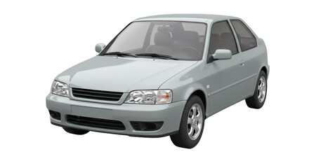 Isolated Light Green Car