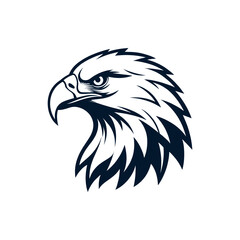 eagle,american eagle silhouette logo vector line art logo design