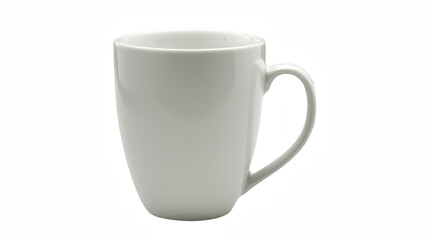 Obraz premium a white coffee cup against a in a single picture on a transparent background, PNG image, PNG file, Generative art.