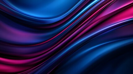 Fototapeta premium Luxury Abstract Wave-Like Neon Curves in Fluid Digital Design
