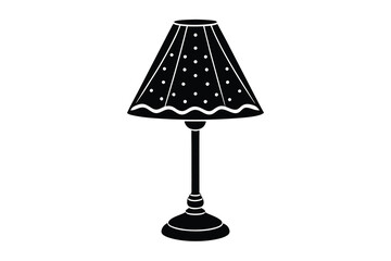 Desk Lamp Silhouette vector illustration on white background 