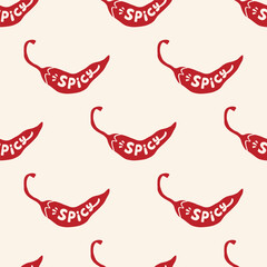 Vector background with spicy pepper