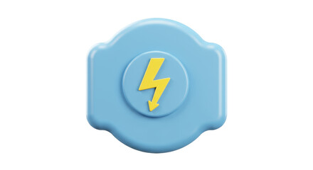 Isolated Lightning Bolt Sign