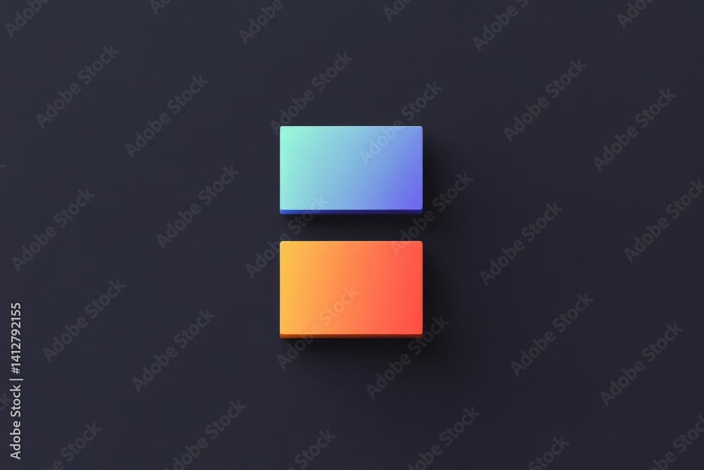 Poster minimalist flat ui menu toggle icon design on dark background