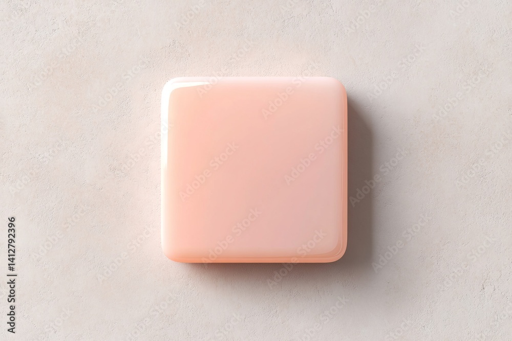 Poster minimalist flat ui design - modern soft pink button for user interface