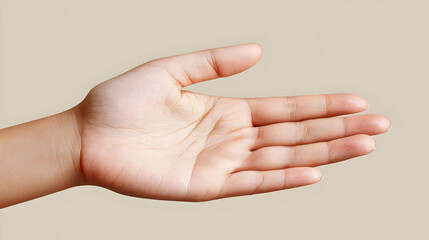 Naklejka premium Close Up Of Light Beige Hand With Skin Texture