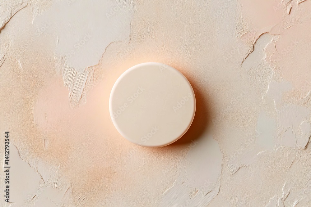 Poster minimalist flat button on textured background for modern ui design
