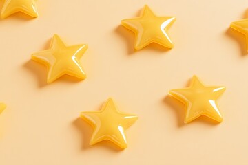 Flat ui design featuring glossy star ratings for user interface concepts