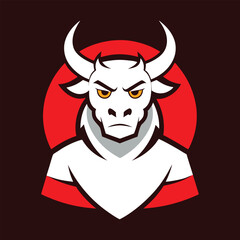 minotaur head mascot logo vector art illustration