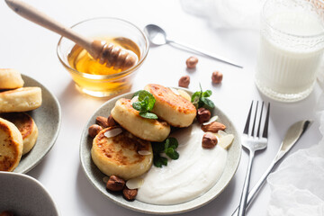 Syrniki . Cottage Cheese Pancakes