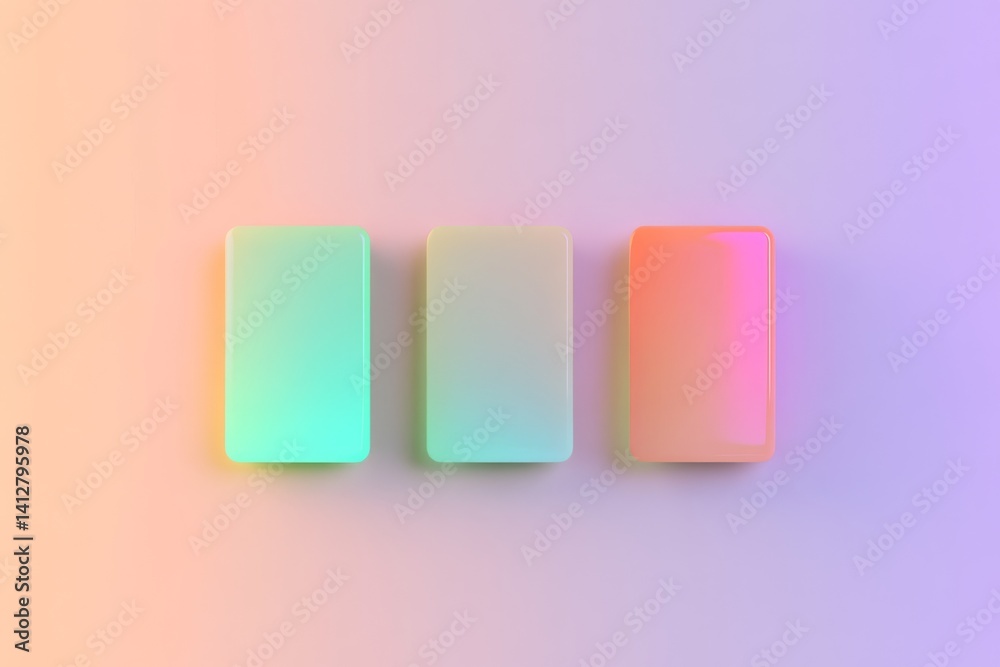Poster vibrant flat ui design with colorful toggle switches for modern interfaces